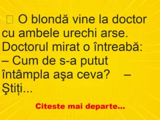 Banc: O blondă vine la doctor – …