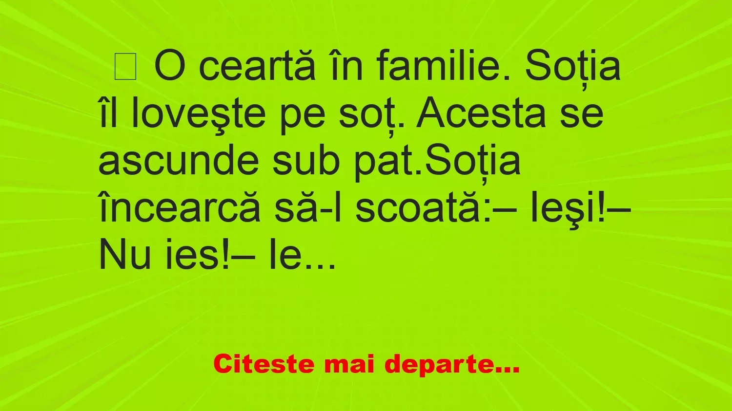 Banc: O ceartă în familie – …