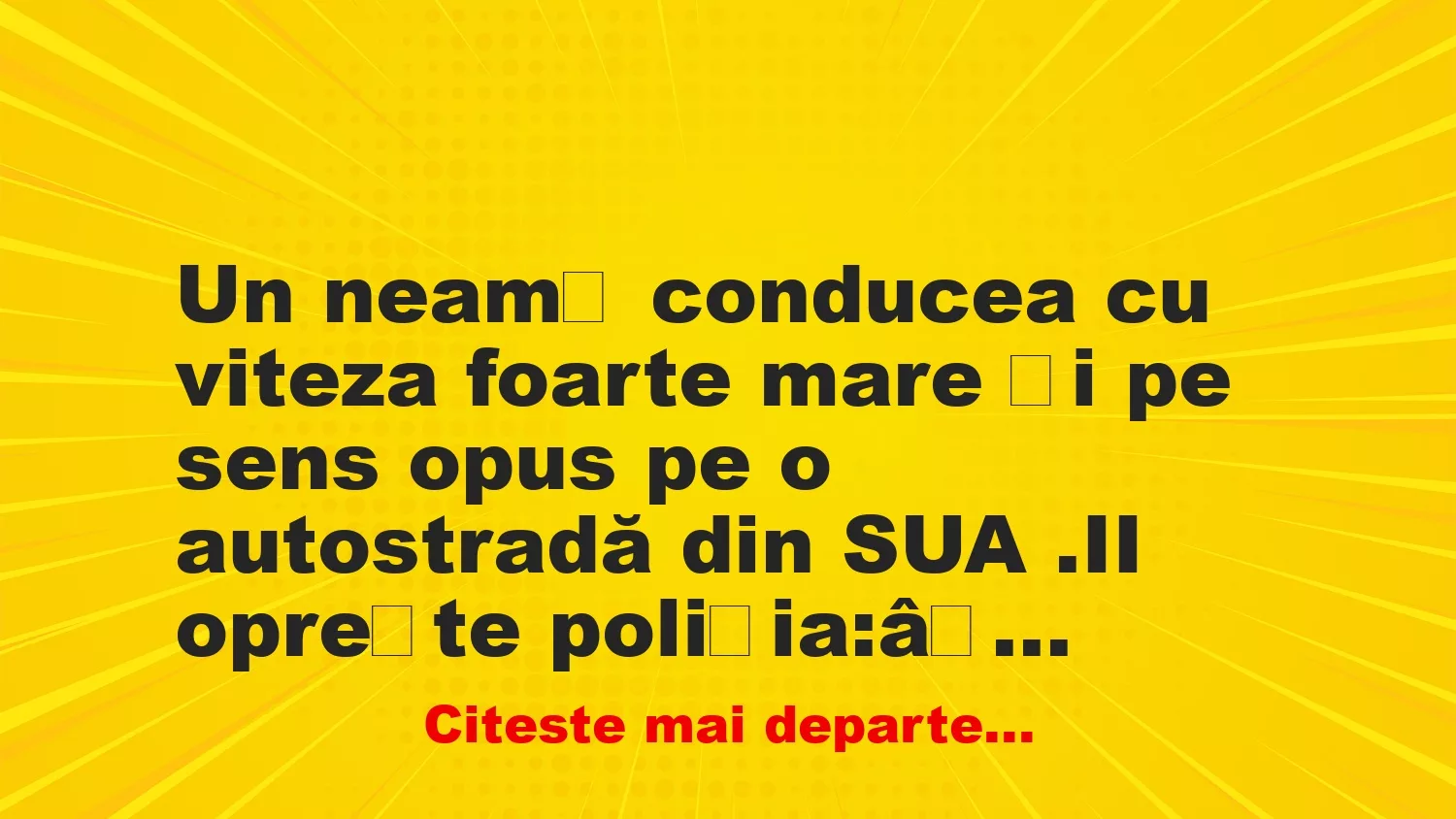 Banc: Un neamț conducea cu viteza foarte mare – …