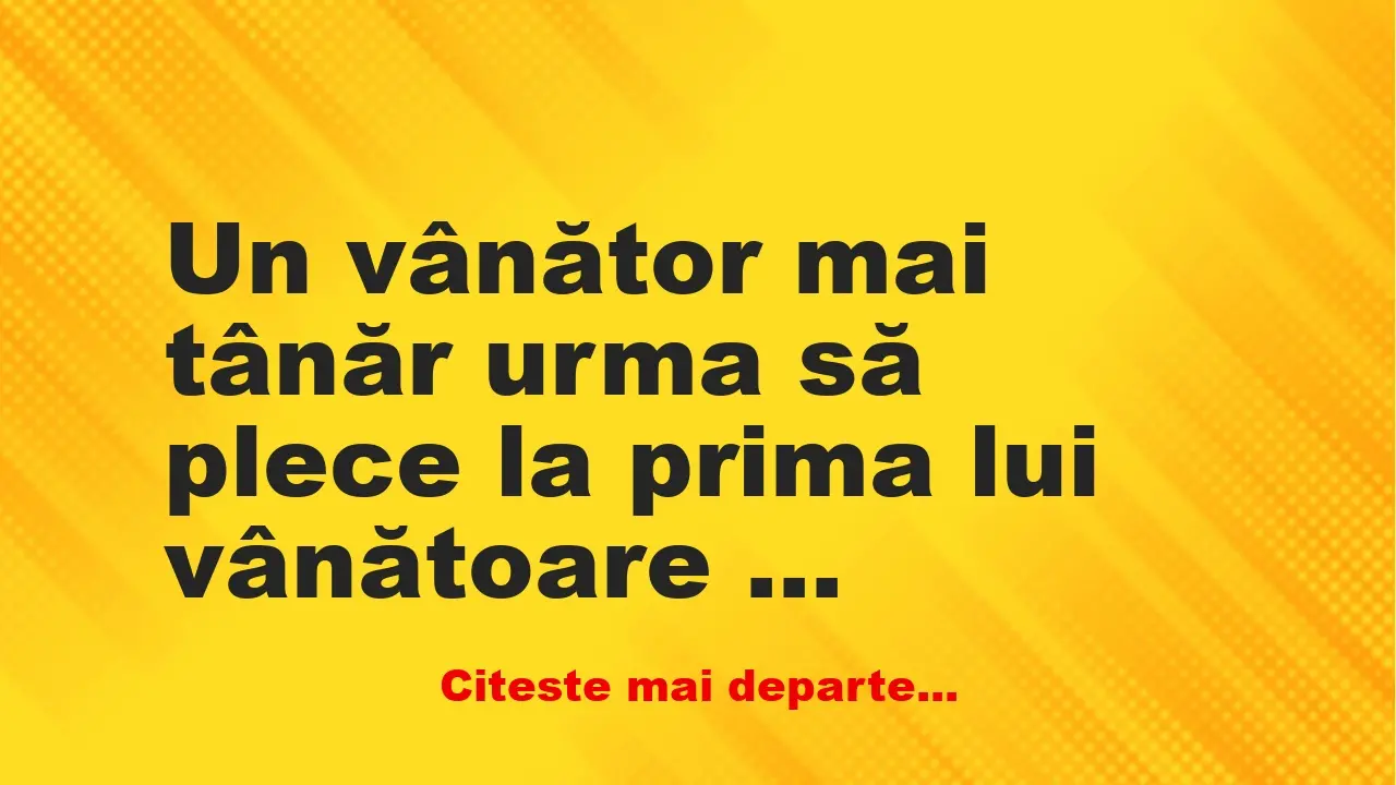 Banc: Un vânător mai tânăr urma să plece la prima lui vânătoare de tigri