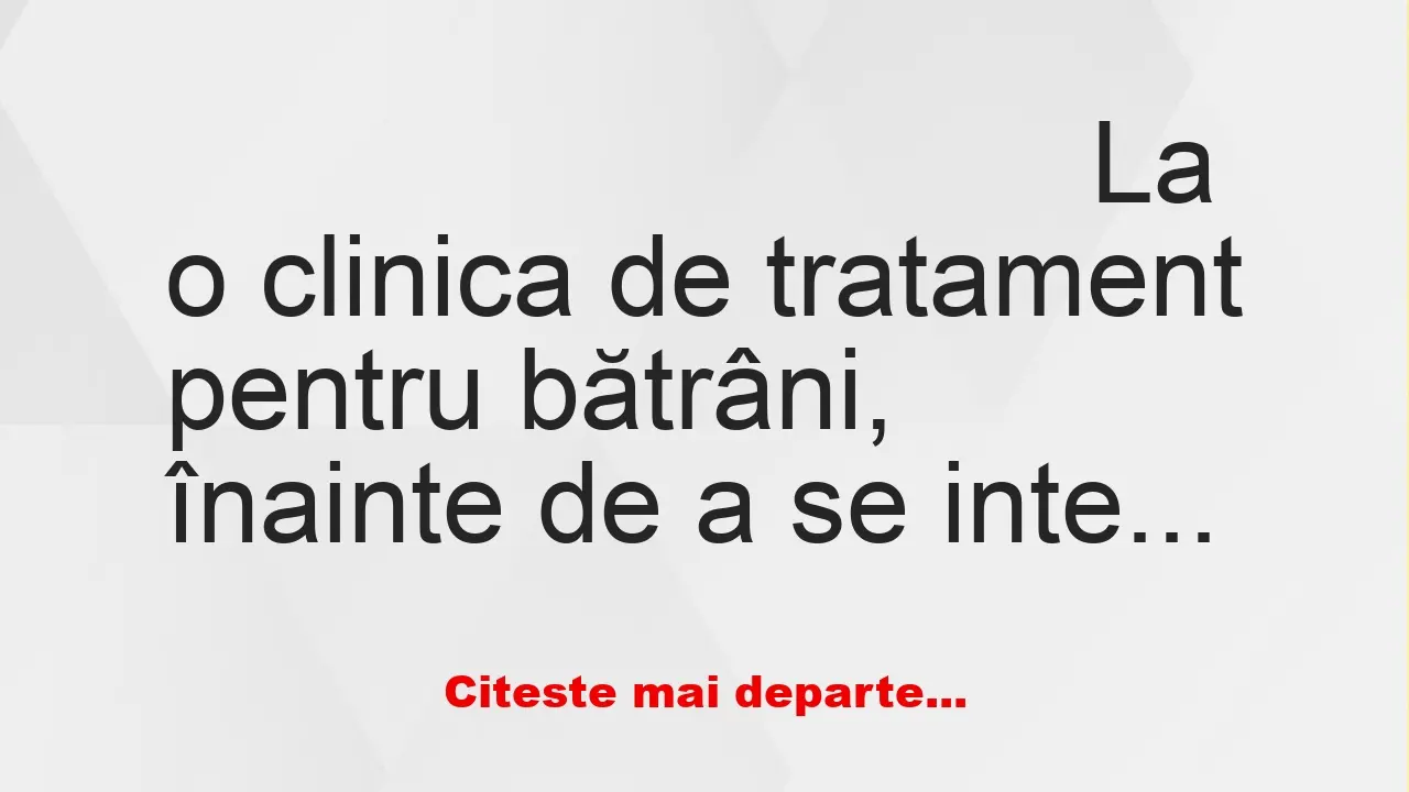 Banc: Bătrânii merg la un medic care le dădea sfaturi în funcție de boala…