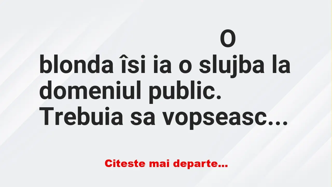 Banc: O blondă e în perioada de probă. Șeful o supraveghează..