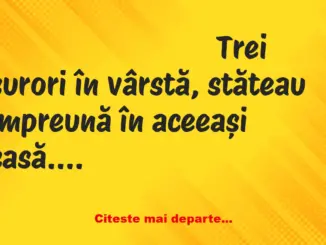 Banc: Trei surori în vârstă, stăteau împreună în aceeași casă