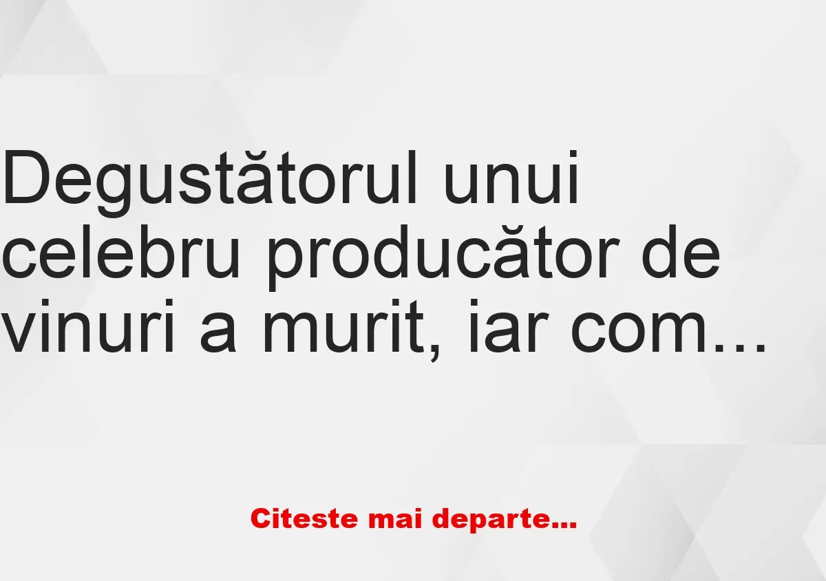 Banc: Bețivul Bulă vine să se angajeze la un celebru producător de vinuri