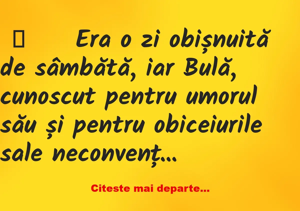 Banc: Bulă și Cumpărăturile: O Lecție de Priorități –