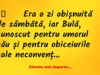 Banc: Bulă și Cumpărăturile: O Lecție de Priorități –