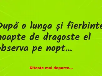 Banc: După o lungă și fierbinte noapte de dragoste, el observă pe noptiera…