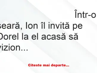 Banc: Ion și Dorel se uită la fotbal împreună