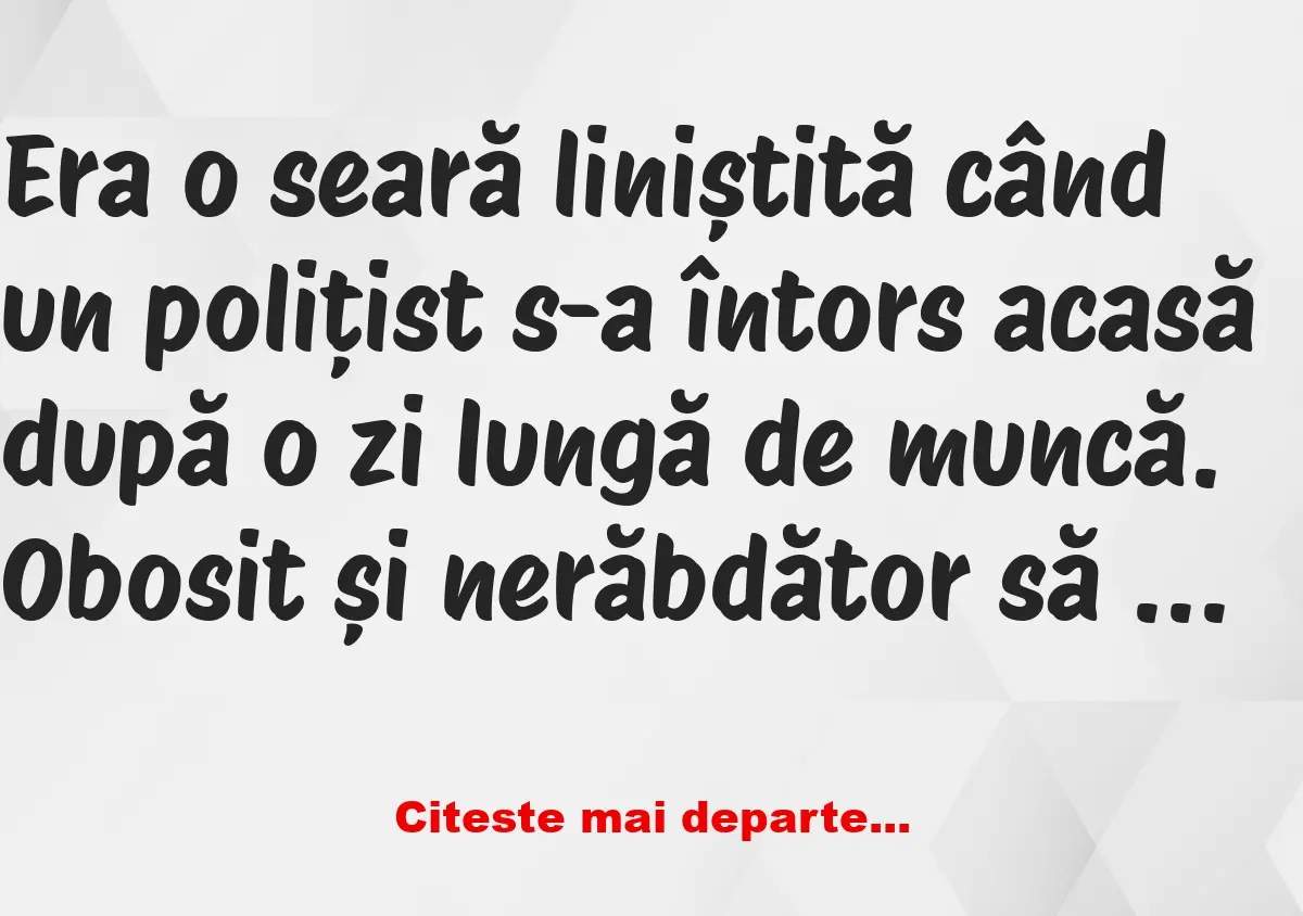 Banc: Pățania Polițistului cu Aspirina –