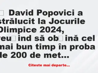 Banc: Spectacol marca David Popovici la Jocurile Olimpice 2024: Cel mai bun…