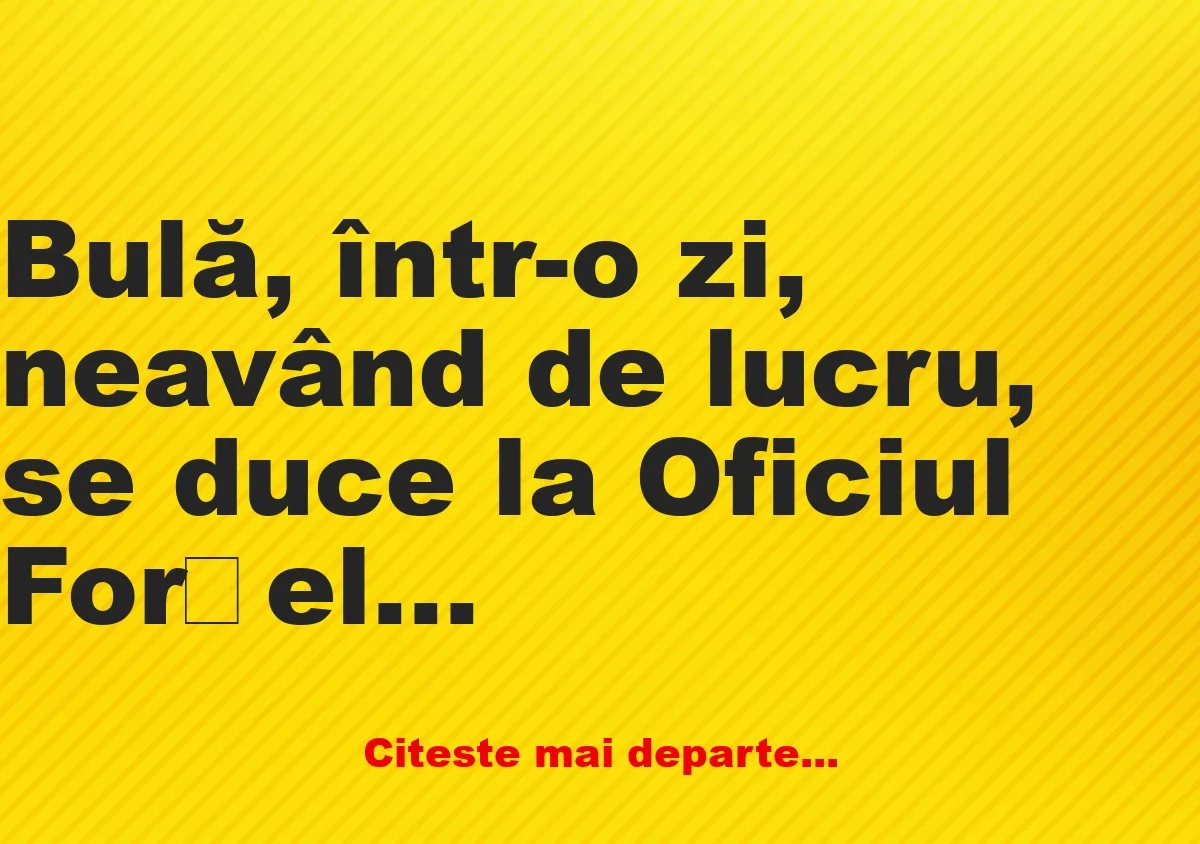 Banc: – Bună ziua! Sunt Bulă din Vaslui și sunt vânător de elefanți!