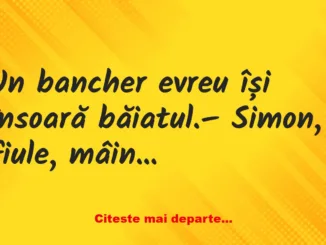 Banc: Fiul către un bancher: Ce e degetul plăcerii?