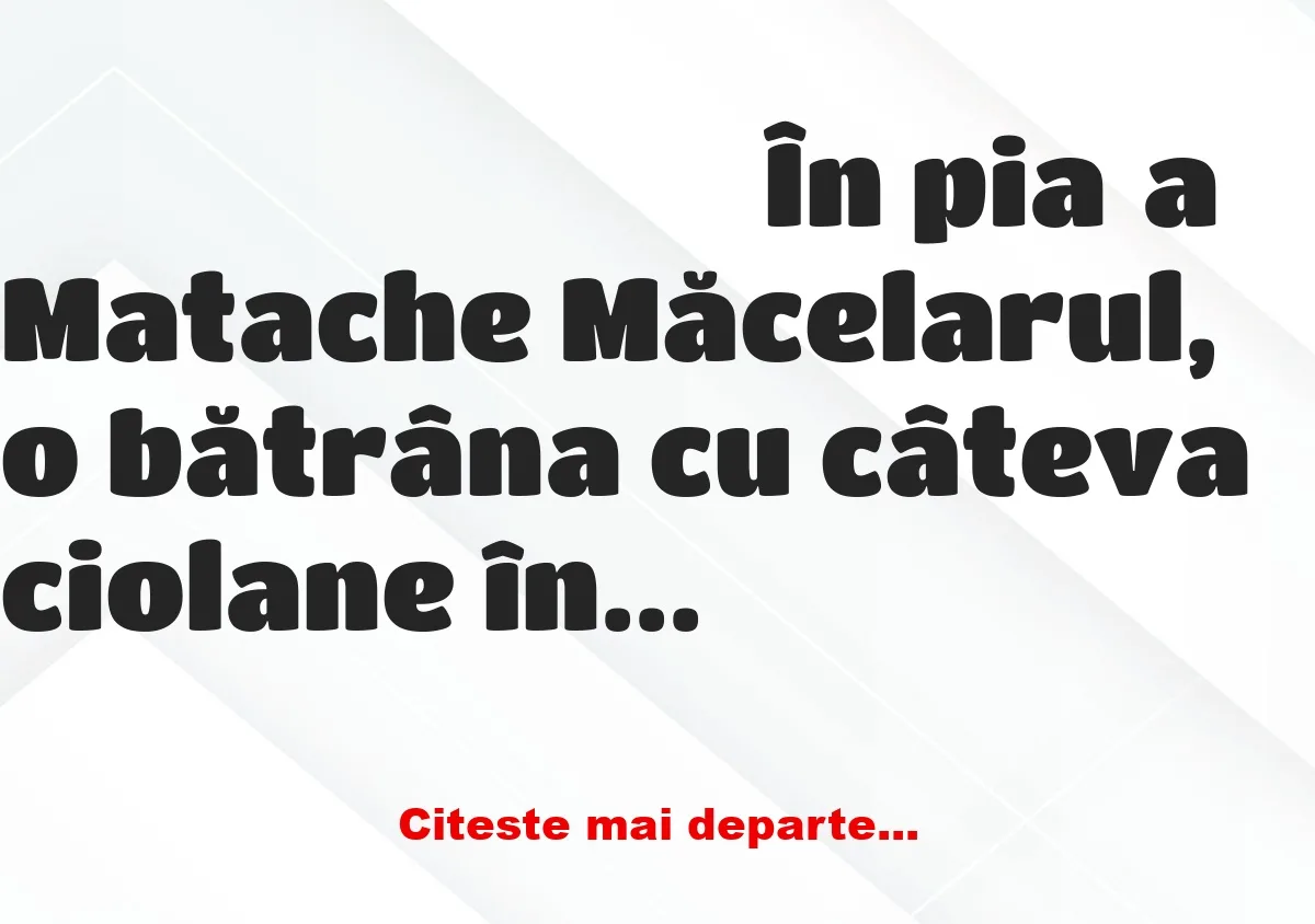 Banc: – Mulțumesc, Doamne, că am reușit să cumpăr ciolanele astea!