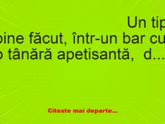 Banc: Un tip arătos agață o asistentă într-un bar