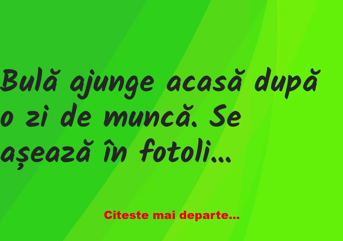 Banc: Bulă și Bubulina, un cuplu normal. – Bubulino, adu-mi o bere, repede,…