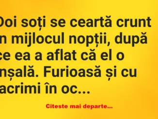 Banc: Doi soți se ceartă crunt în mijlocul nopții –