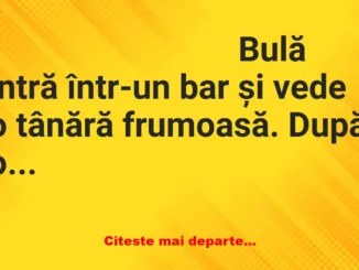 Banc: – Mă numesc Bulă. Te deranjez dacă stăm puțin de vorbă?