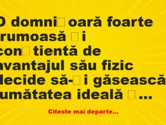 Banc: O domnișoară foarte frumoasă și conștientă de avantajul său fizic -…