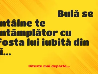 Banc: Bulă se întâlnește întâmplător cu fosta lui iubită din liceu