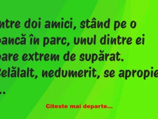 Banc: Ce-ai, mă omule, de ești așa supărat? –