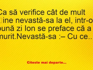 Banc: Ion se preface că a murit –