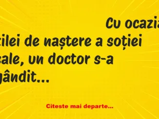 Banc: Un doctor cumpără un tort pentru soție. Scrie și un mesaj obscen