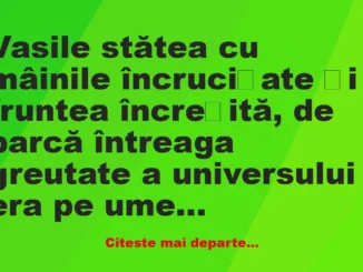 Banc: Vasile, de ce ești așa preocupat și agitat? –