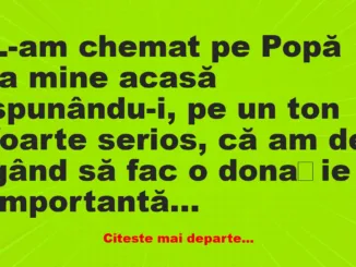 Banc: L-am chemat pe Popă la mine acasă –