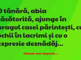 Banc: Mamă, m-a bătut soțul! –