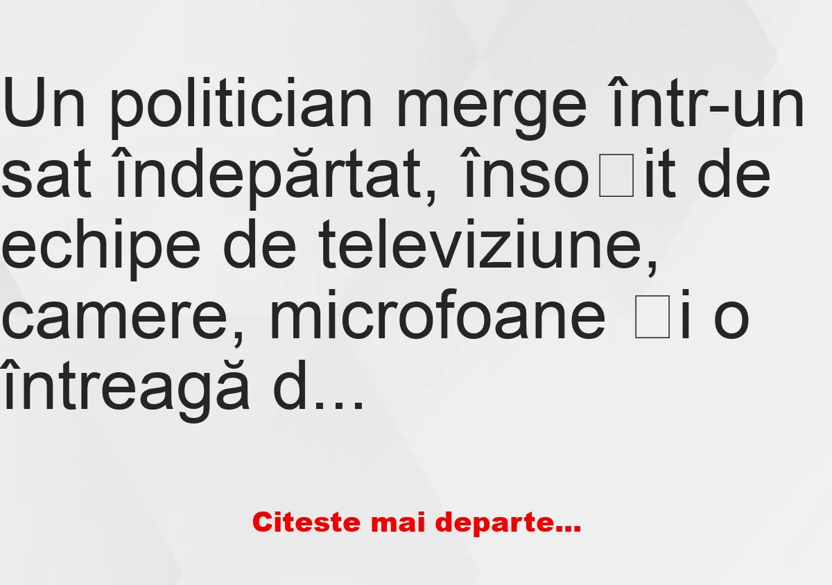 Banc: Politicianul si promisiunile electorale –