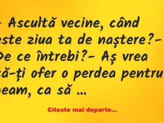 Banc: Ce cadouri își fac doi vecini