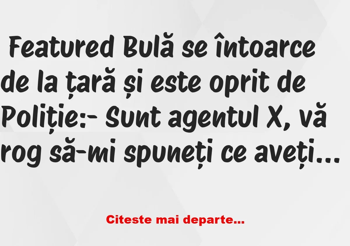 Banc: Ce căra Bulă in portbagajul mașinii