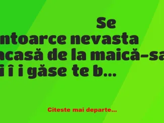 Banc: -Îmi crește burta, cred că sunt însărcinată…