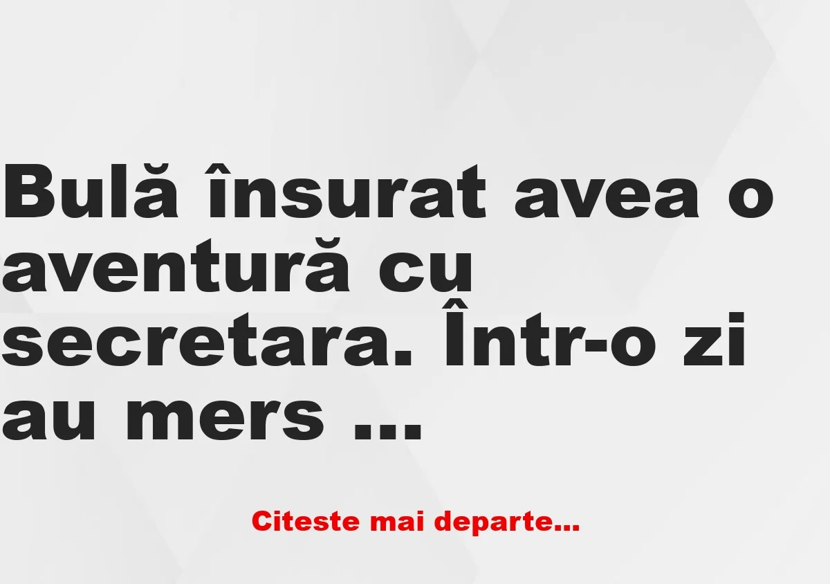 Banc: -Nu te pot minți, dragă… am o aventură cu secretara