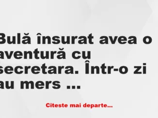 Banc: -Nu te pot minți, dragă… am o aventură cu secretara