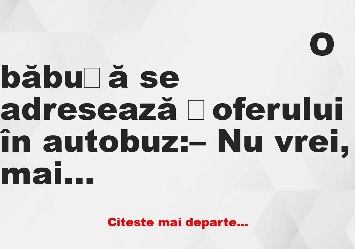 Banc: – Nu vrei, maică, niște alune?