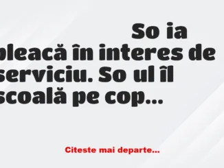 Banc: Soţul îl scoală pe copilaş de dimineaţă, îi face micul dejun şi îl ia…