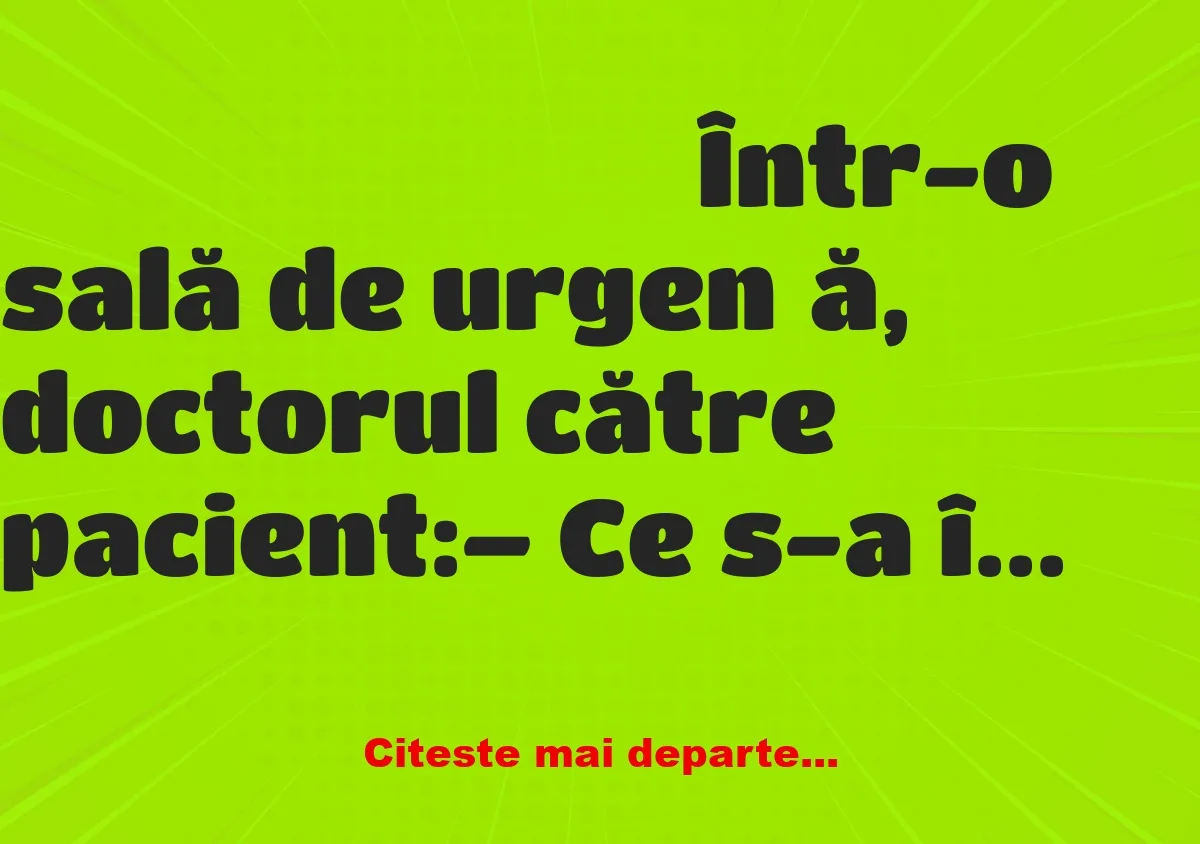 Banc: Un bărbat ajunge cu urechile arse la urgențe: Cum s-a întâmplat?