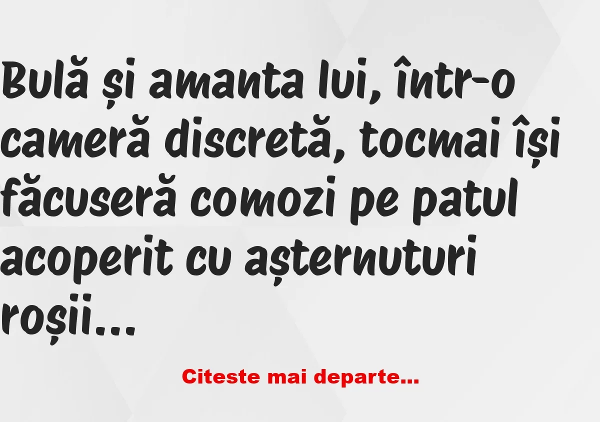 Banc: Bulă și amanta lui –