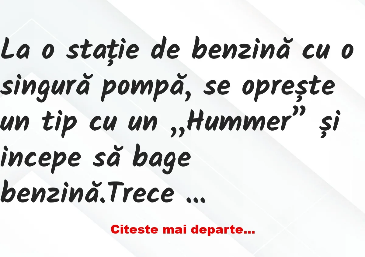 Banc: Ce se întâmplă la o benzinărie