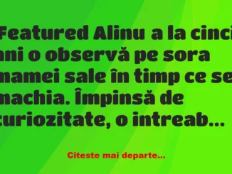 Banc: Ce vrea să știe Alinuța de la mătușa ei