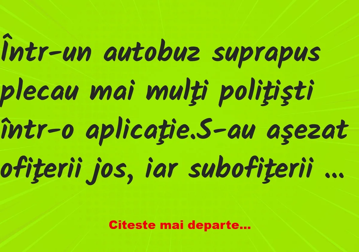 Banc: De ce era liniște la etajul autobuzului