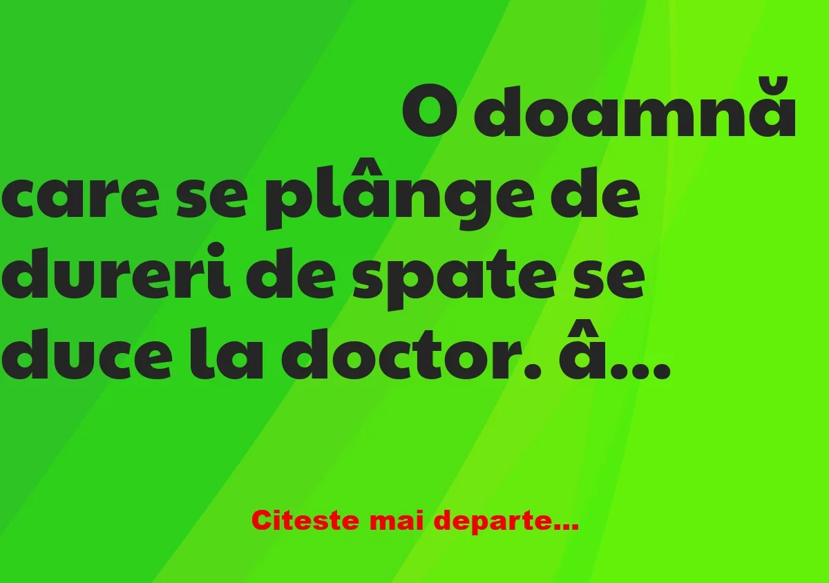 Banc: – Doamnă, cum staţi viaţa sexuală?