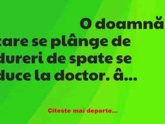 Banc: – Doamnă, cum staţi viaţa sexuală?