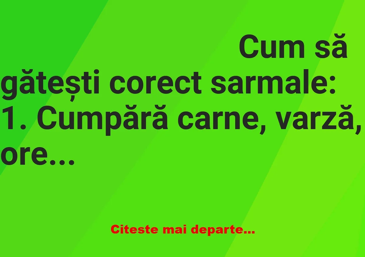 Banc: O rețetă de făcut sarmale a devenit virală! Iată în ce constă!