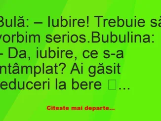 Banc: Trebuie să ne despărțim. –