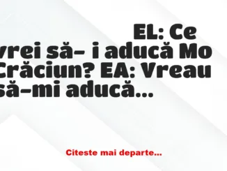 Banc: – Vreau o mașină și să aibă o fundiță mare roșie pe capotă!