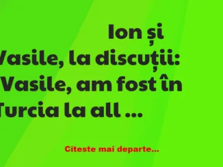 Banc: Ion: Să vezi ce am păţit în Turcia!