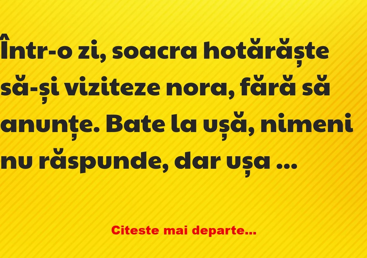 Banc: O vede pe noră întinsă pe pat, complet goală –