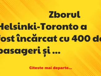 Banc: Situație teribilă înttr-un avion cu 400 de pasageri